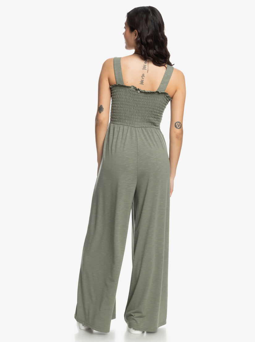 Women Roxy® Just Passing By Jumpsuit Green | YVBZ-71269