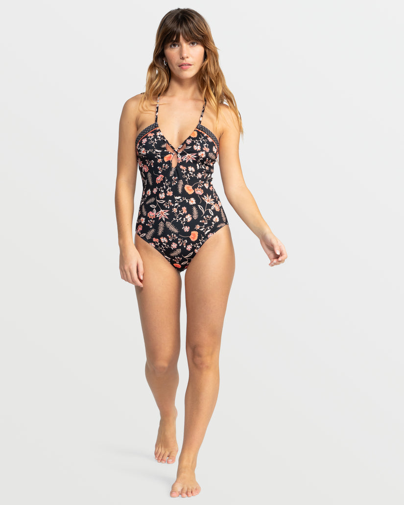 Women Roxy® Kerala One-Piece Swimsuits Dark Grey | ZJQM-41308