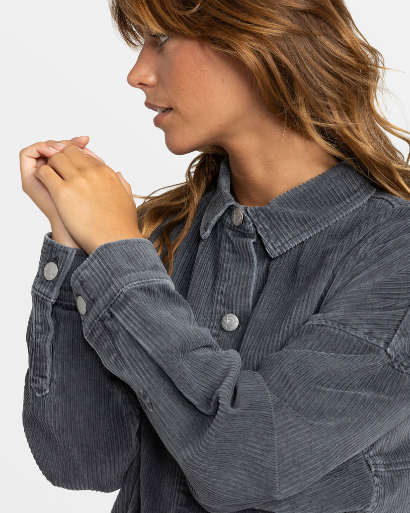 Women Roxy® Kick Back Corduroy Jackets Dark Grey | PJZY-47092