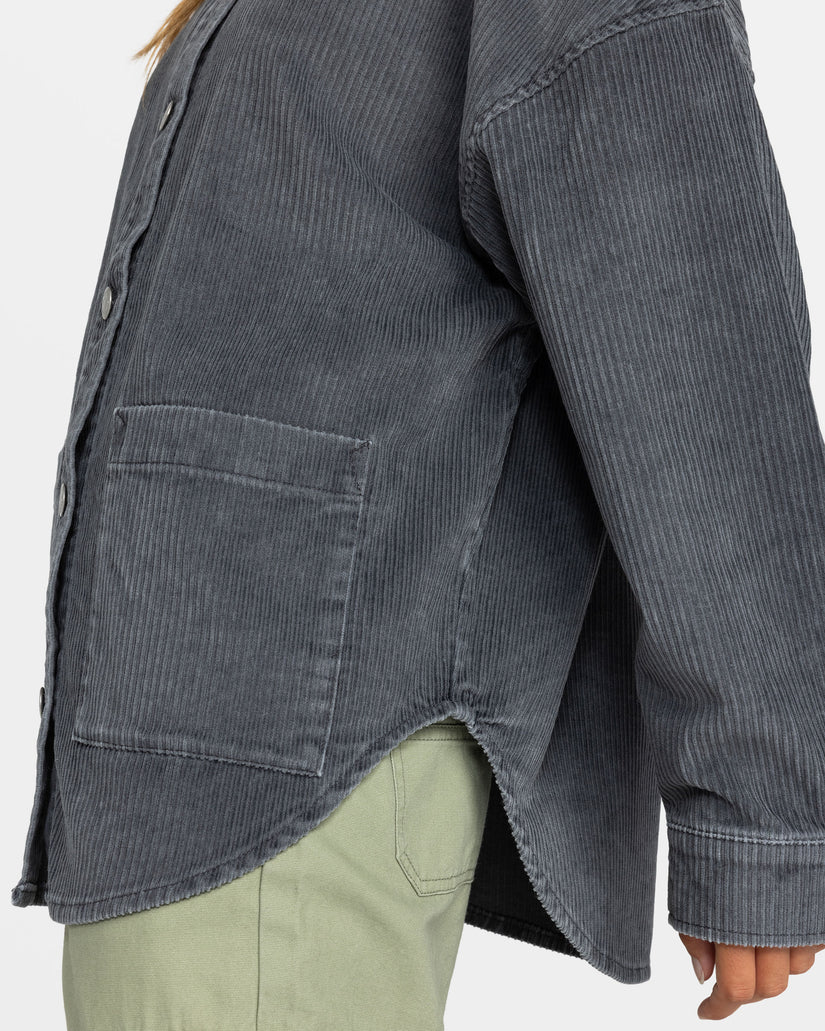 Women Roxy® Kick Back Corduroy Jackets Dark Grey | PJZY-47092