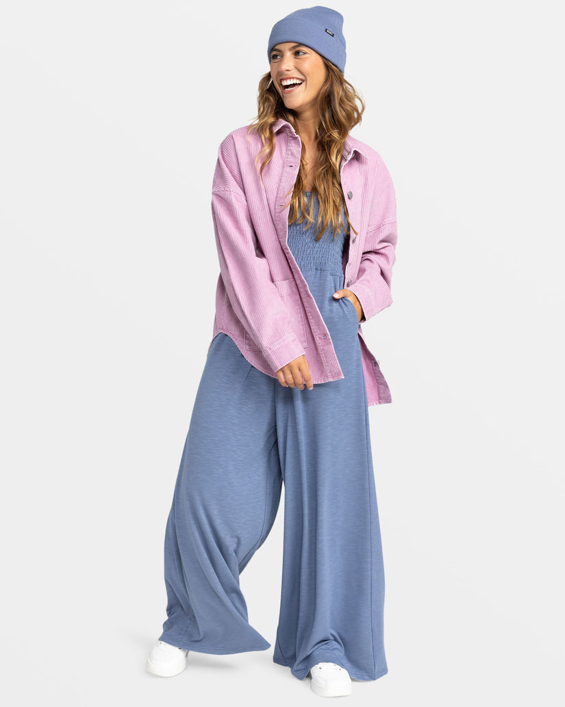 Women Roxy® Kick Back Corduroy Shacket Overshirt Purple | NBFC-43619