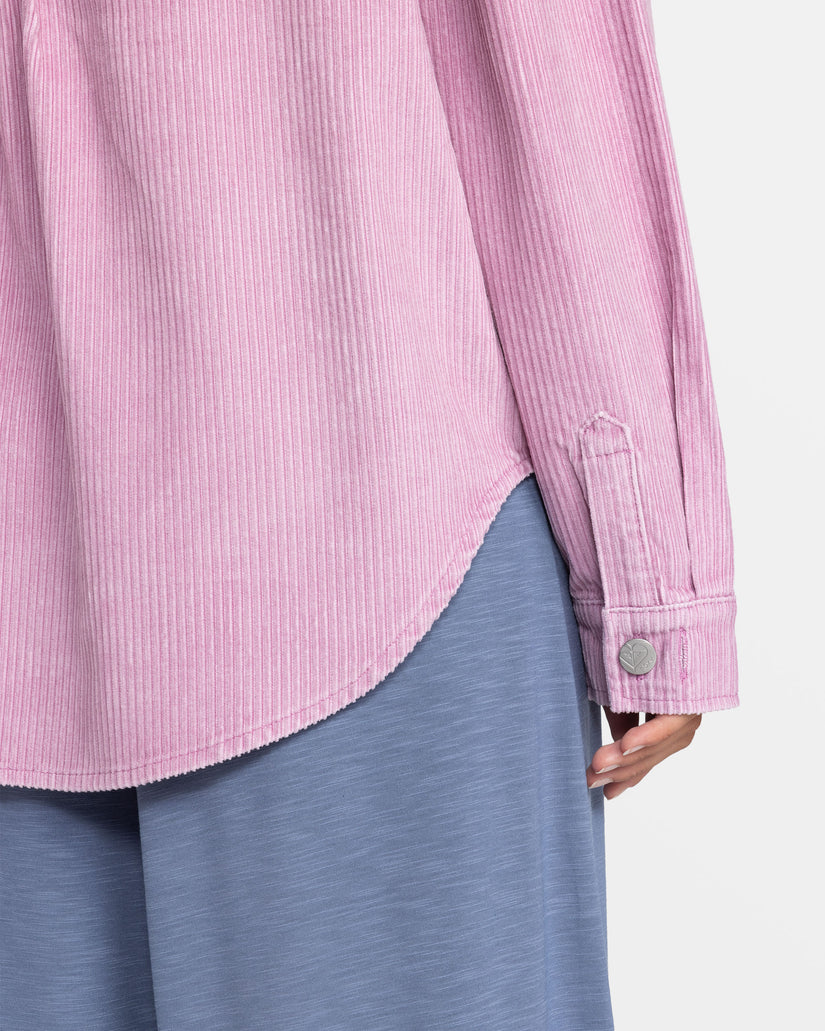 Women Roxy® Kick Back Corduroy Shacket Overshirt Purple | NBFC-43619