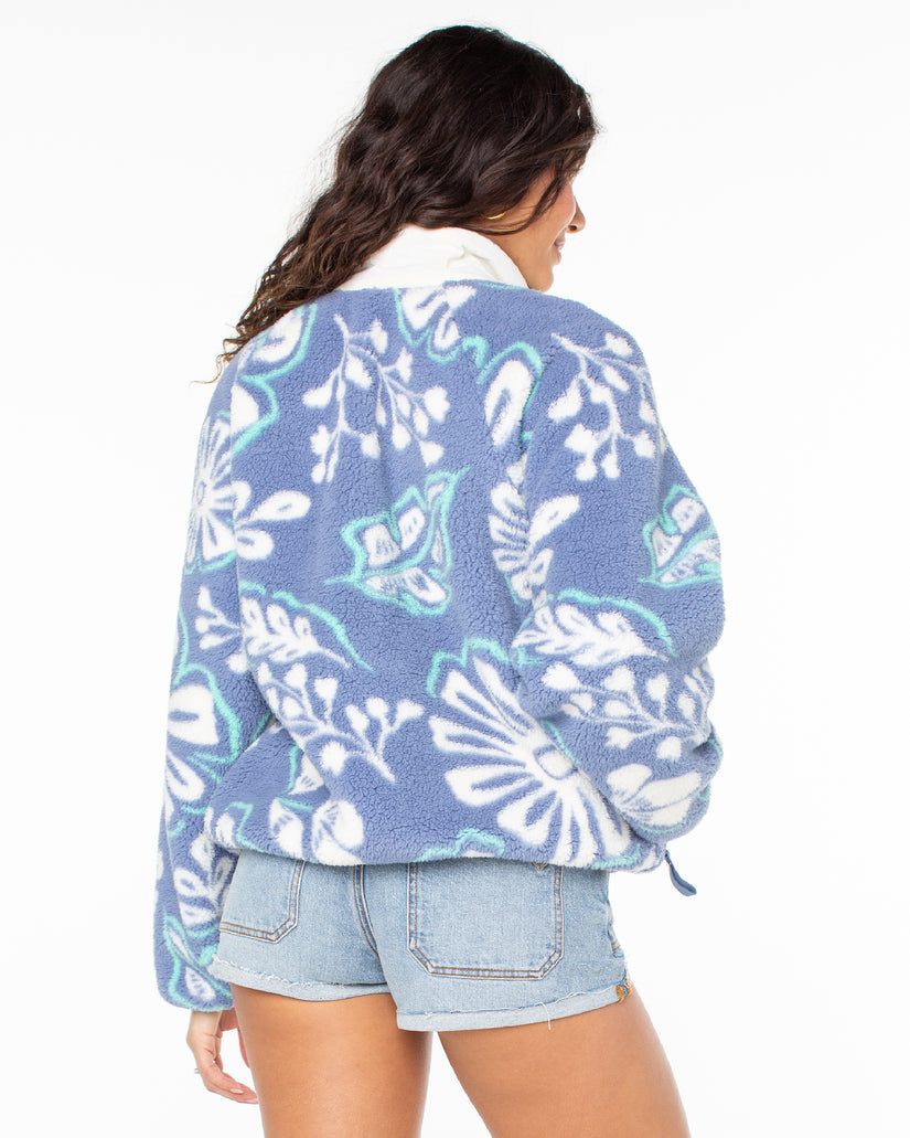 Women Roxy® Kipsie Solid Fleece Sweaters Blue | ZIRK-89524