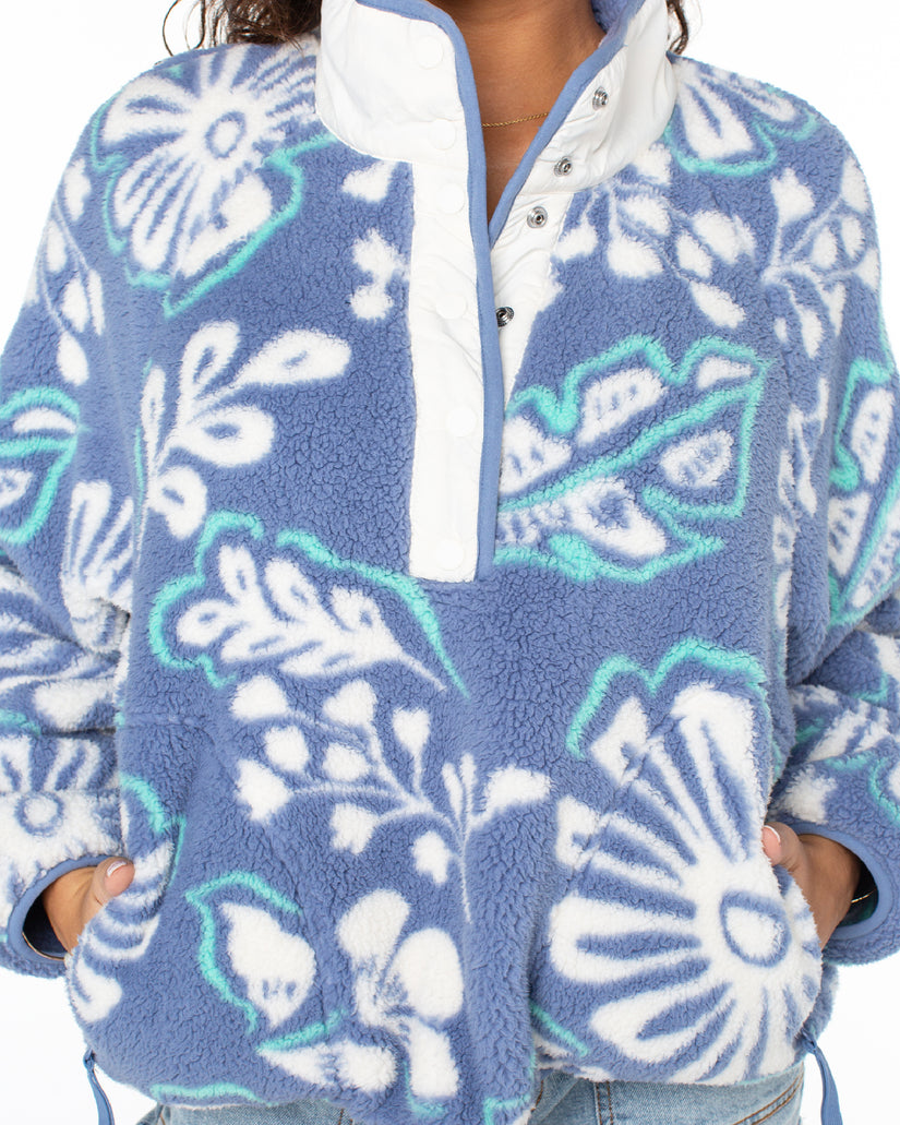 Women Roxy® Kipsie Solid Fleece Sweaters Blue | ZIRK-89524