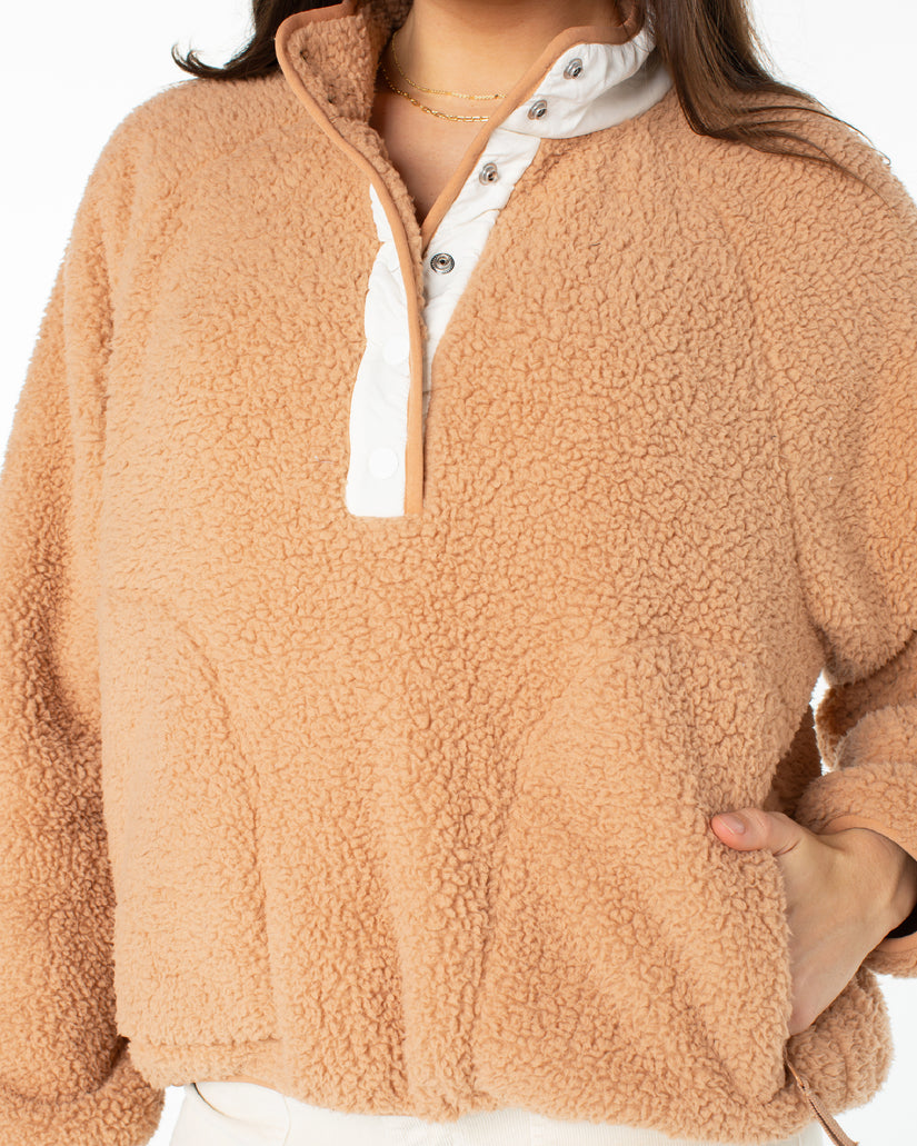 Women Roxy® Kipsie Solid Fleece Sweaters Brown | MENA-89671