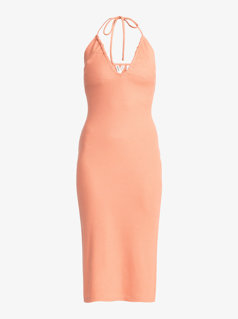 Women Roxy® Late Sunset Halter Midi Dress Orange | ETXS-98205