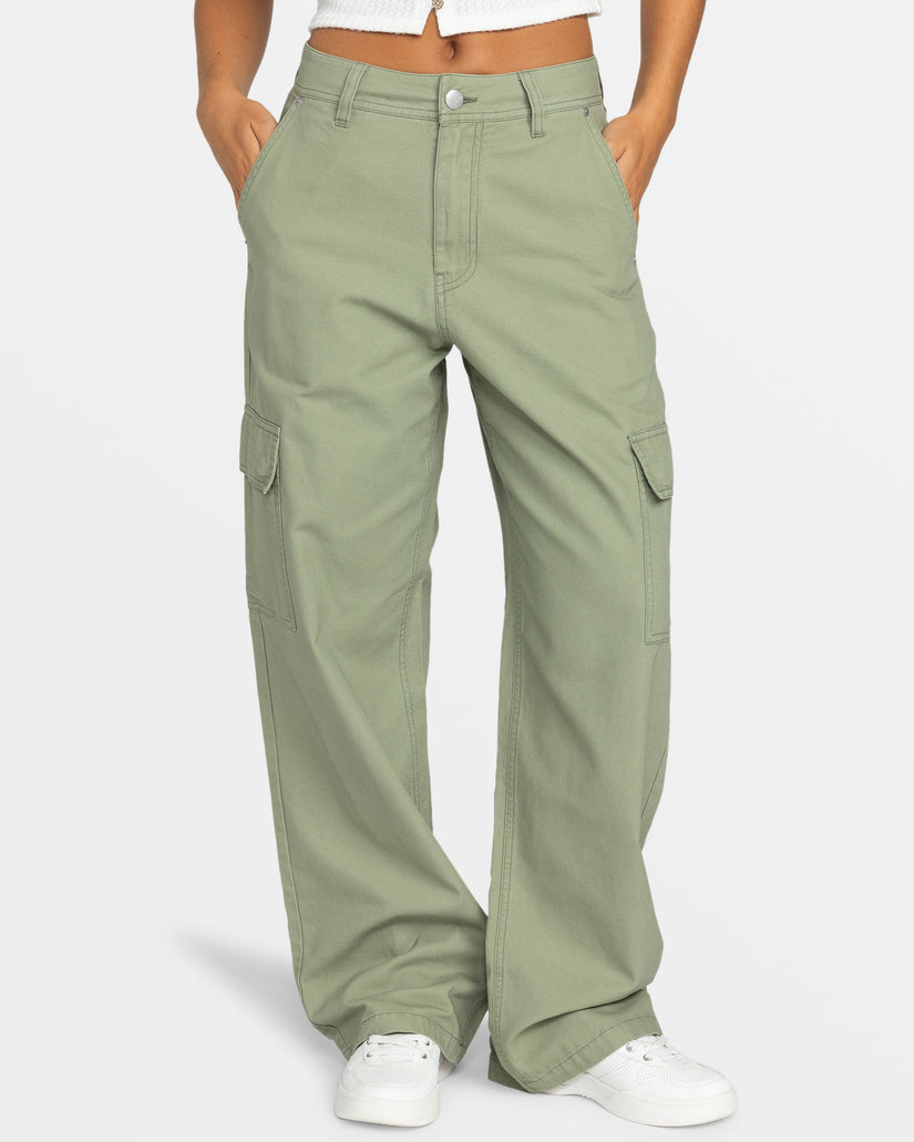 Women Roxy® Left Again Cargo Pants Green | KZNL-65219