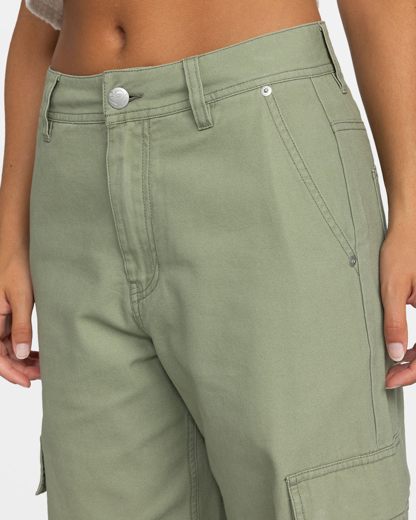 Women Roxy® Left Again Cargo Pants Green | KZNL-65219