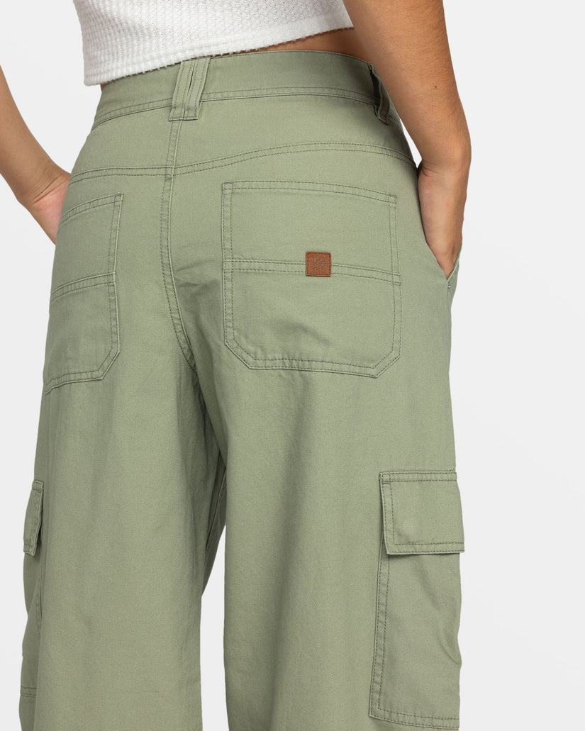 Women Roxy® Left Again Cargo Pants Green | KZNL-65219