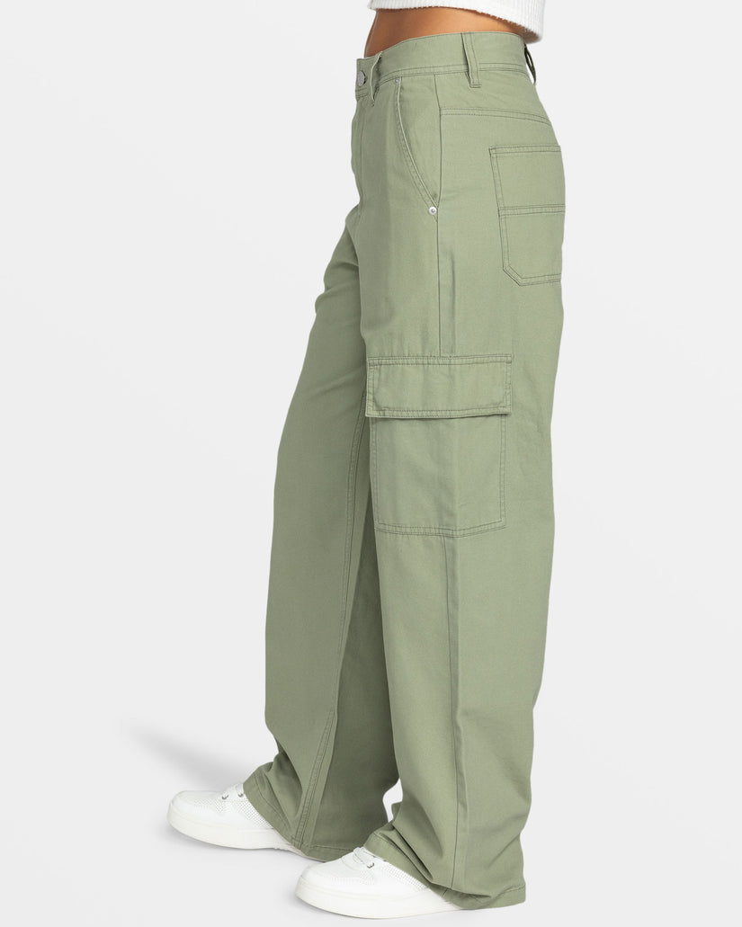 Women Roxy® Left Again Cargo Pants Green | KZNL-65219