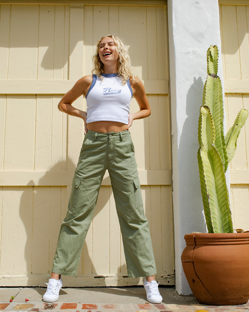 Women Roxy® Left Again Cargo Pants Green | KZNL-65219