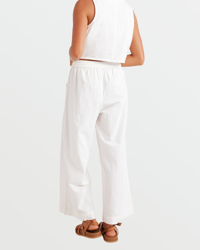 Women Roxy® Lekeitio Bay Pants White | WPUZ-24896