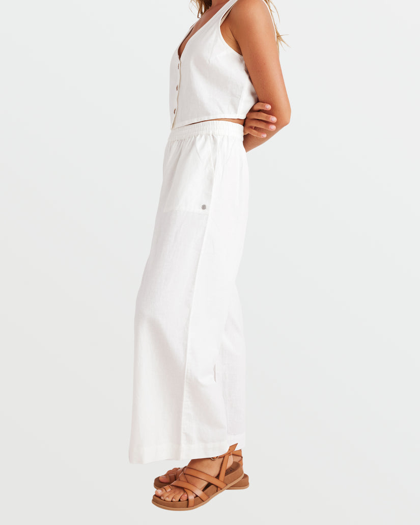 Women Roxy® Lekeitio Bay Pants White | WPUZ-24896