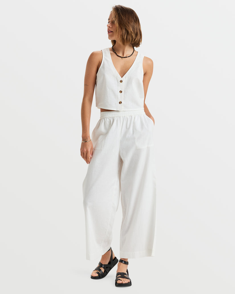 Women Roxy® Lekeitio Bay Pants White | WPUZ-24896