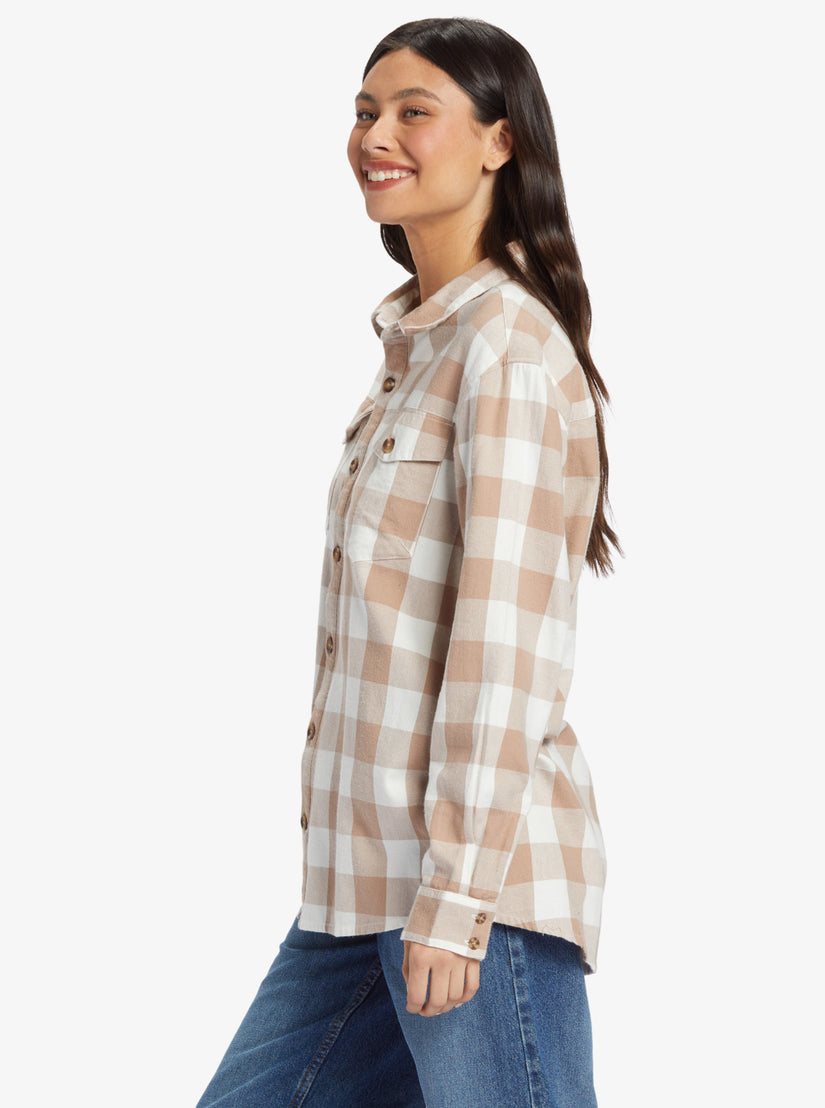 Women Roxy® Let It Go Long Sleeve Flannel Shirts Orange | VJBK-81254
