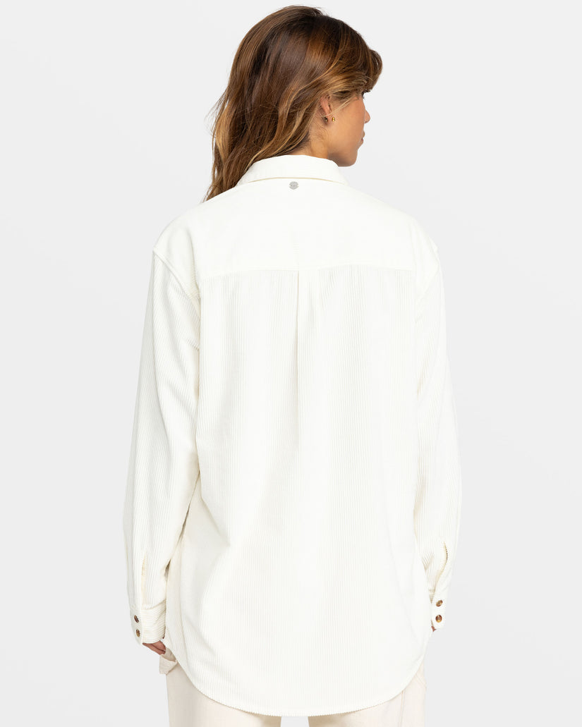 Women Roxy® Let It Go Long Sleeve Shirts White | RTZB-84231