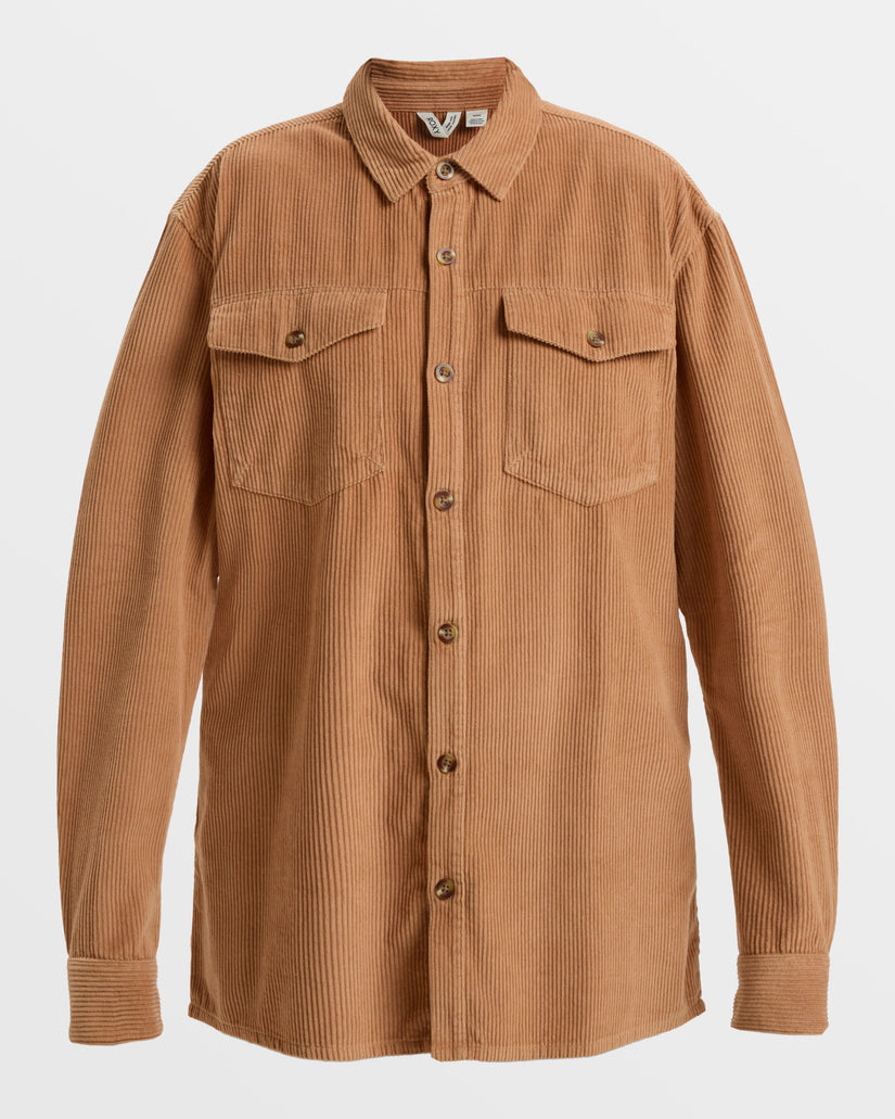 Women Roxy® Let It Go Long Sleeve Shirts Brown | PXOB-49702