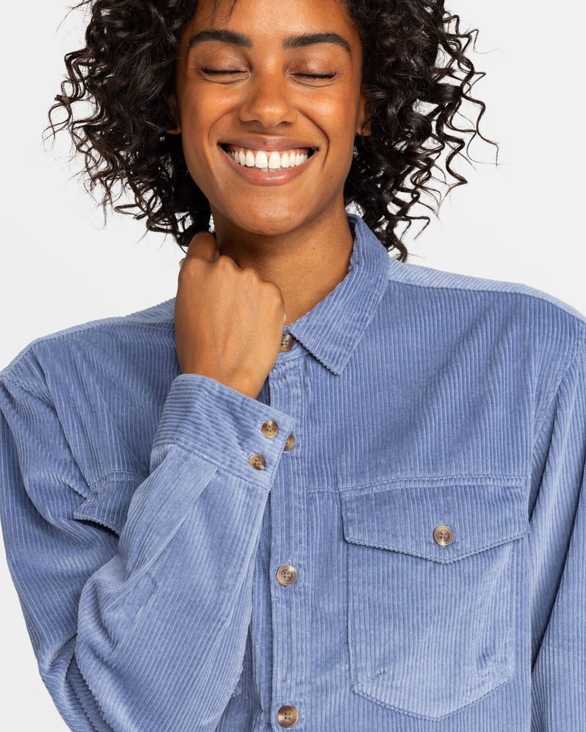 Women Roxy® Let It Go Long Sleeve Shirts Blue | IRWG-14352