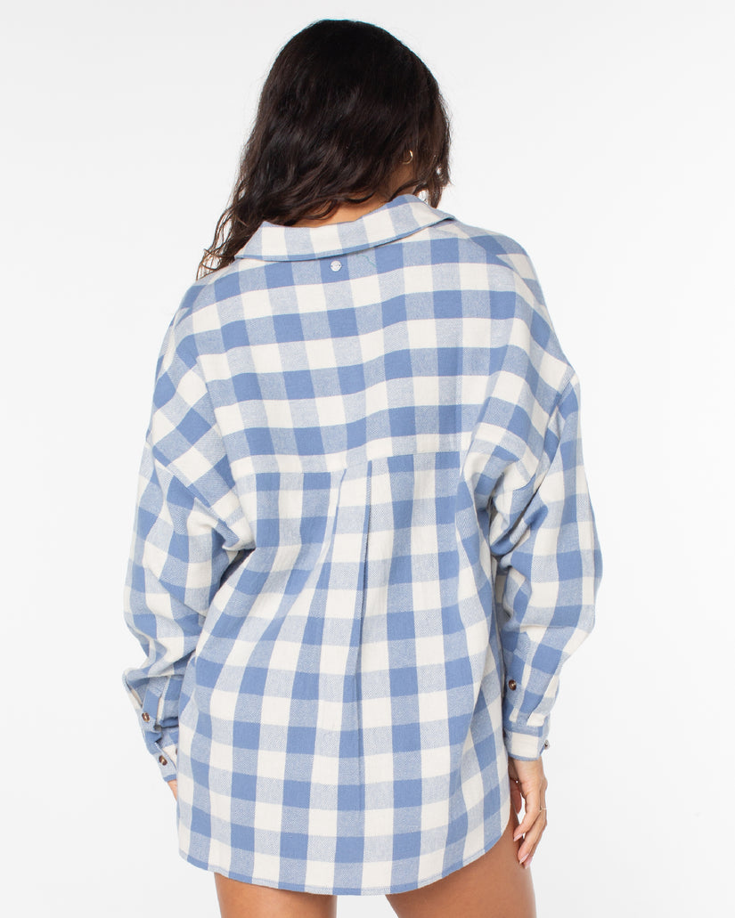 Women Roxy® Lets Get Away Shirts Blue | BGTX-31452