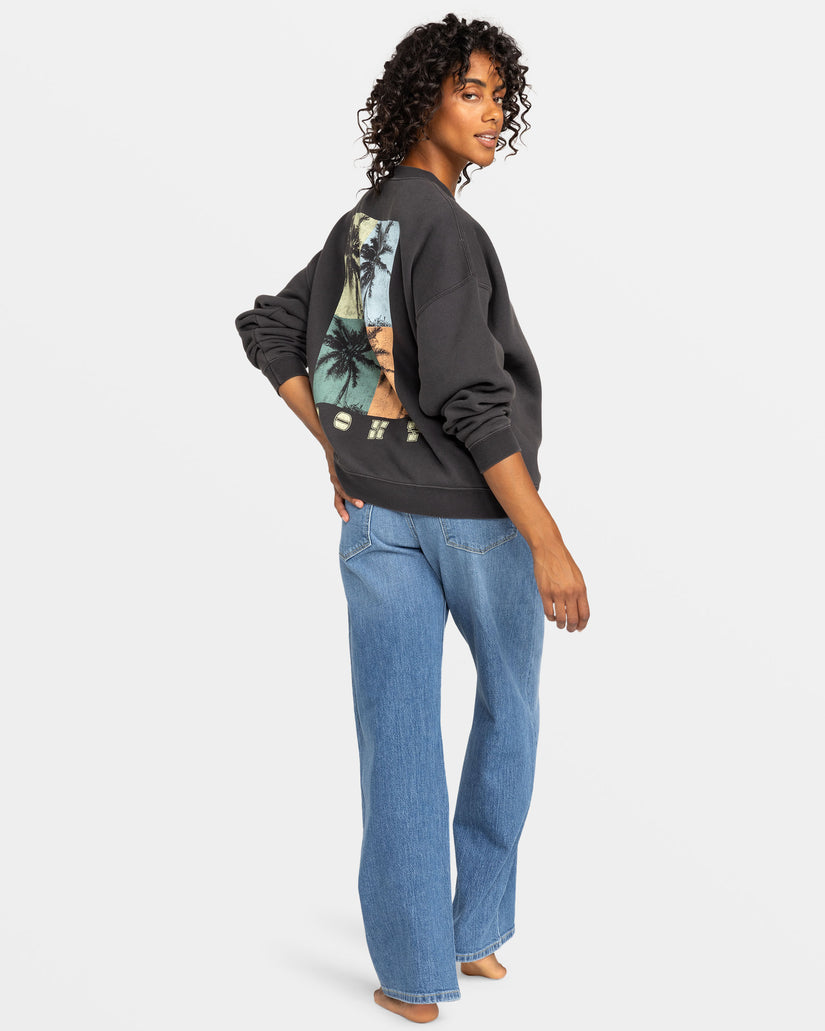 Women Roxy® Lineup Pullover Sweatshirt Dark Grey | MVYA-13924