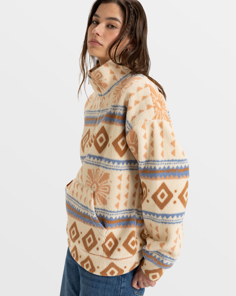 Women Roxy® Live Out Loud Half Zip Polar Pullover Brown | LKZJ-75913