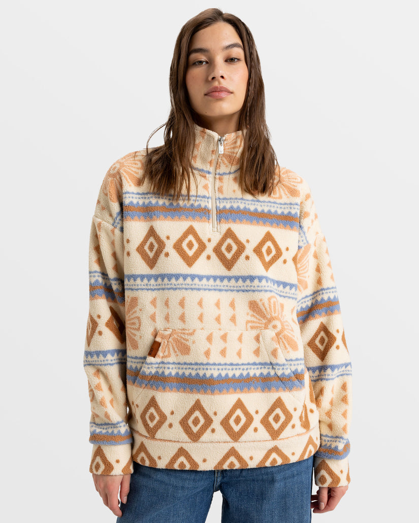 Women Roxy® Live Out Loud Half Zip Polar Pullover Brown | LKZJ-75913