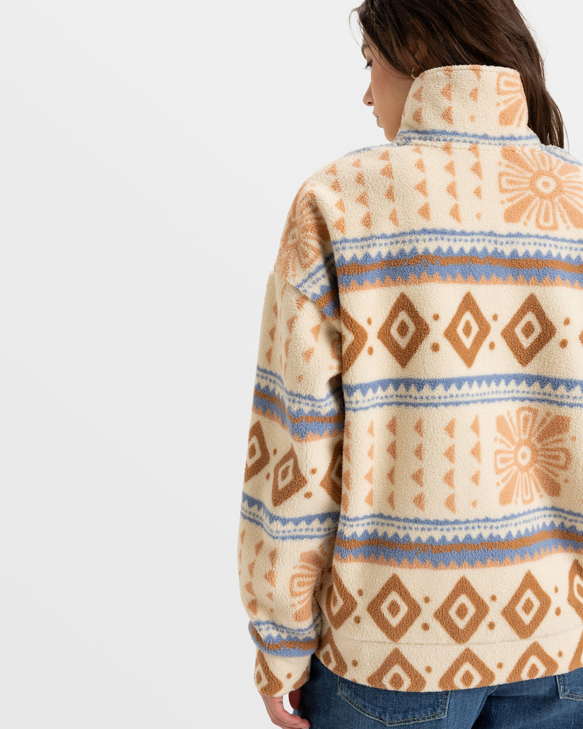 Women Roxy® Live Out Loud Half Zip Polar Pullover Brown | LKZJ-75913