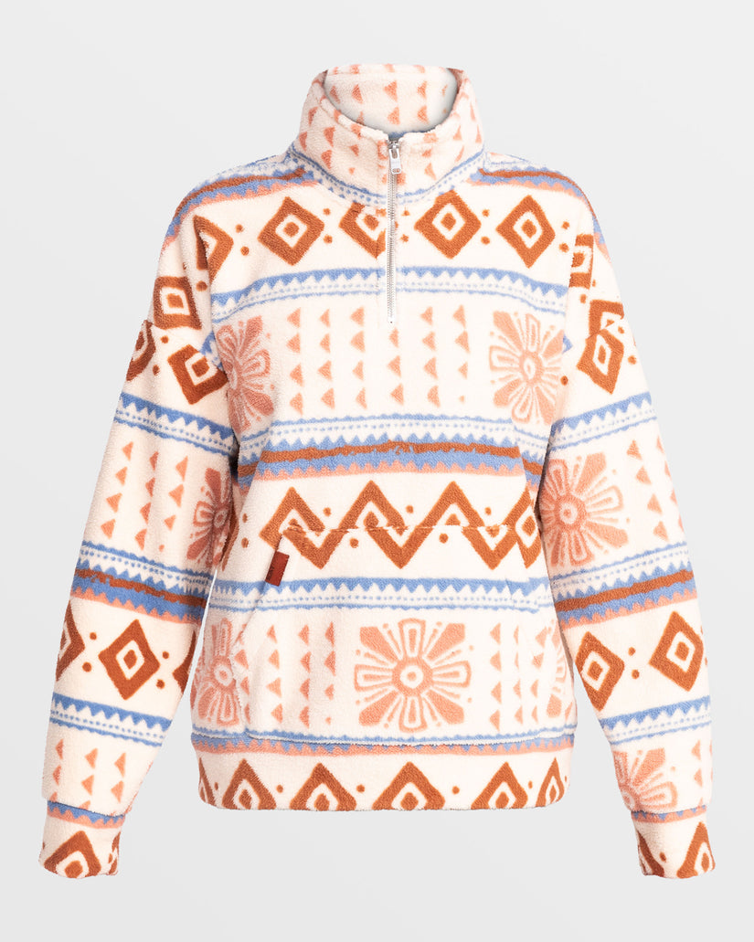 Women Roxy® Live Out Loud Half Zip Polar Pullover Brown | LKZJ-75913