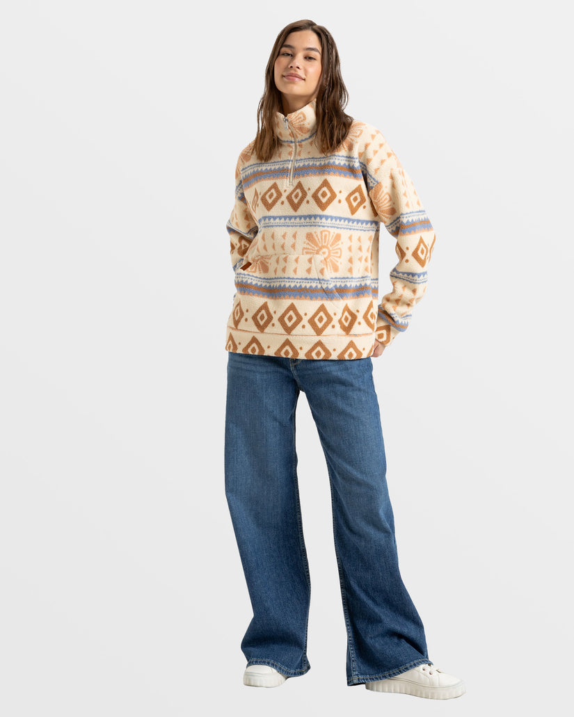 Women Roxy® Live Out Loud Half Zip Polar Pullover Brown | LKZJ-75913