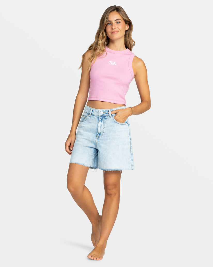 Women Roxy® Logo Cropped Tops Pink | PQZK-45961