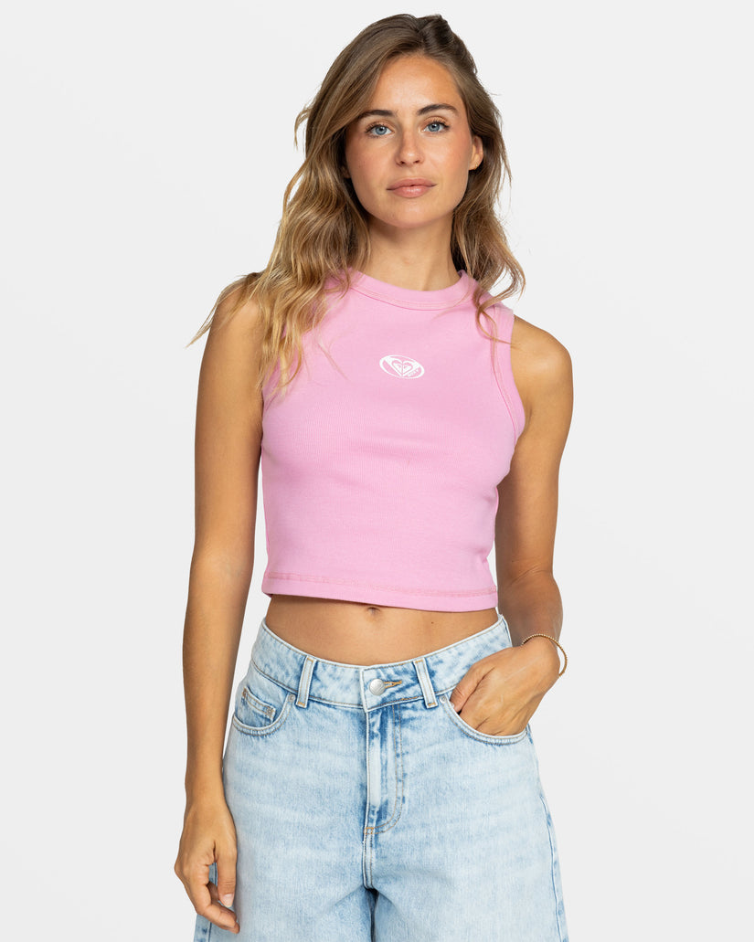 Women Roxy® Logo Cropped Tops Pink | PQZK-45961