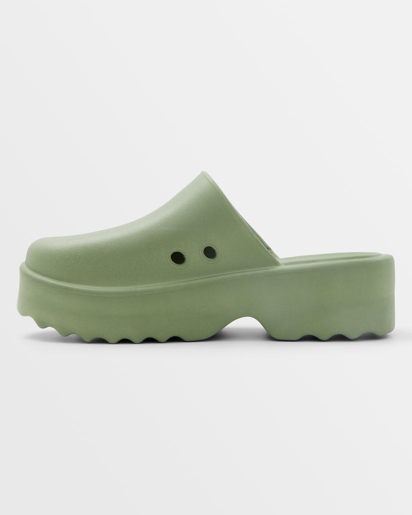 Women Roxy® Maddy Platform Clogs Green | RJHT-58329