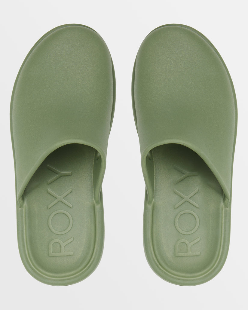 Women Roxy® Maddy Platform Clogs Green | RJHT-58329