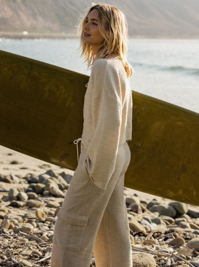 Women Roxy® Made For You V-Neck Sweatshirt White | RLNZ-47869