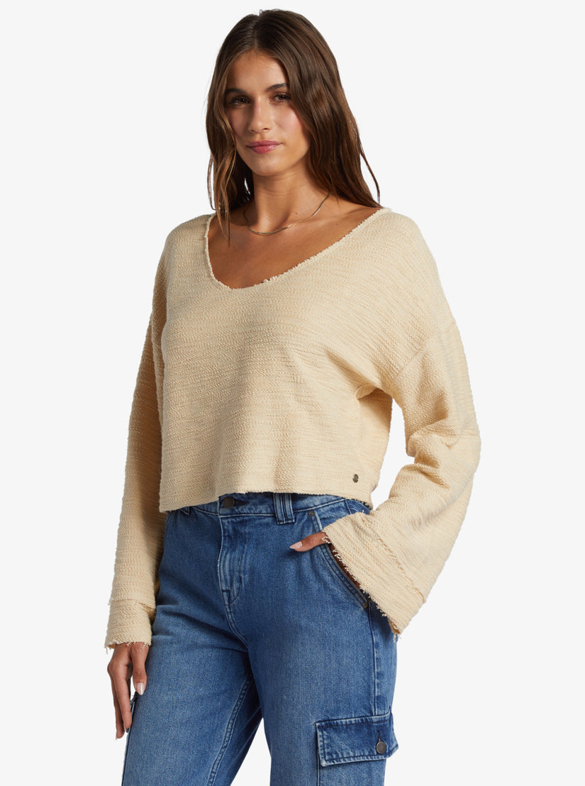 Women Roxy® Made For You V-Neck Sweatshirt White | RLNZ-47869