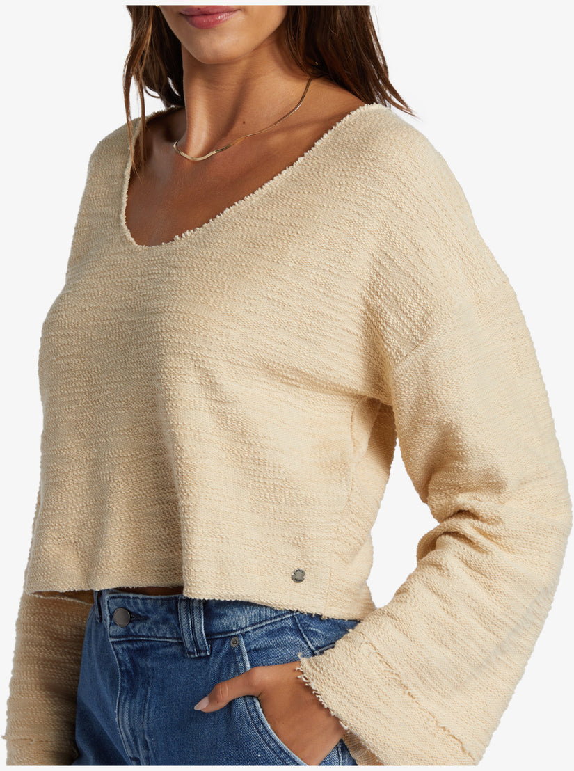 Women Roxy® Made For You V-Neck Sweatshirt White | RLNZ-47869