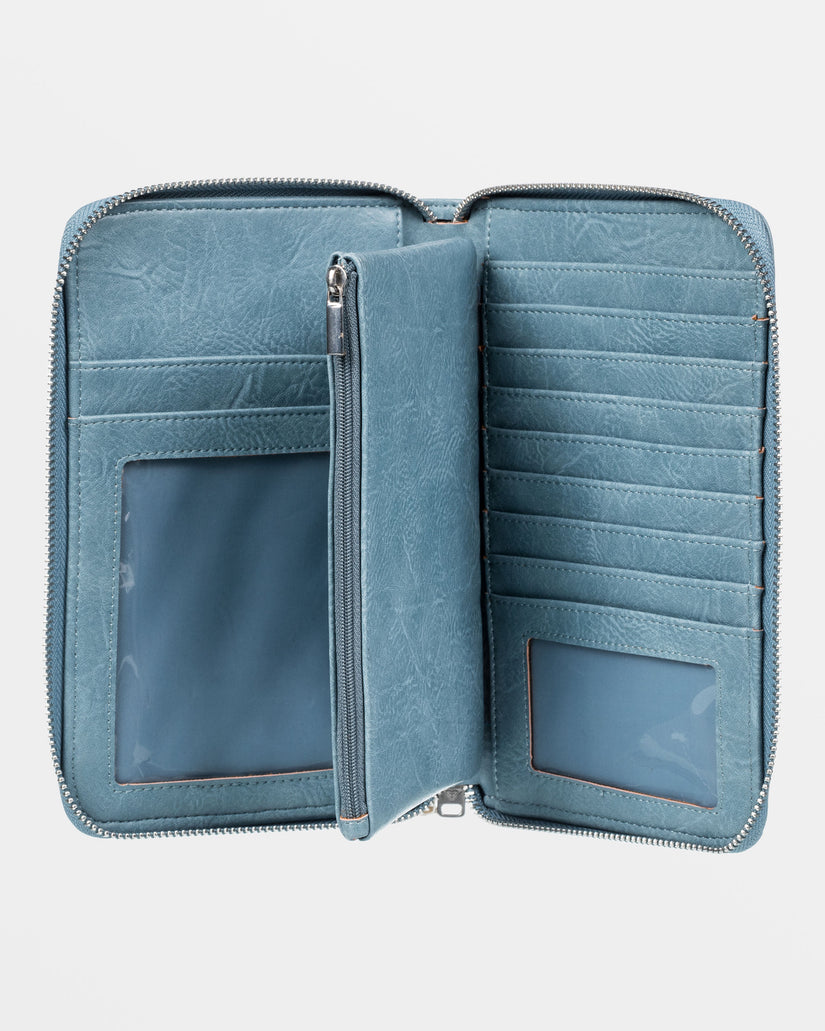 Women Roxy® Magic Happens Zipper Wallet Blue | RIOP-60349