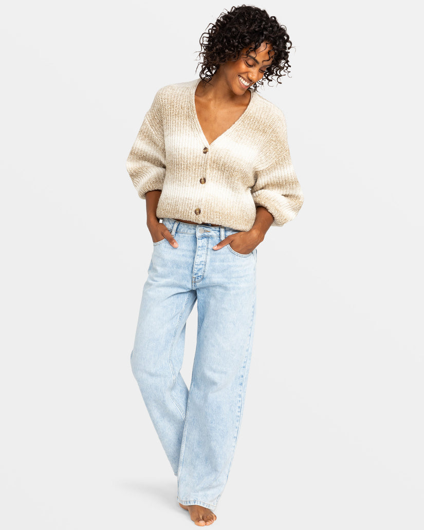 Women Roxy® Marble Tiles Cardigan White | NBLY-27658