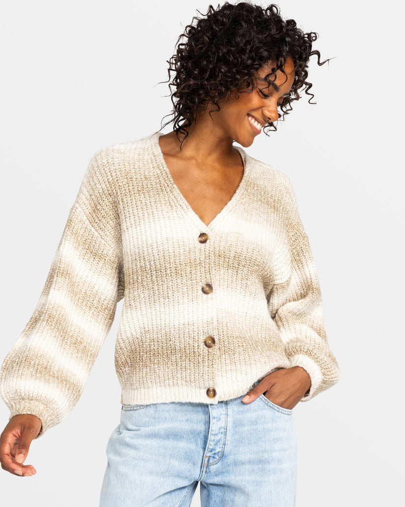Women Roxy® Marble Tiles Cardigan White | NBLY-27658