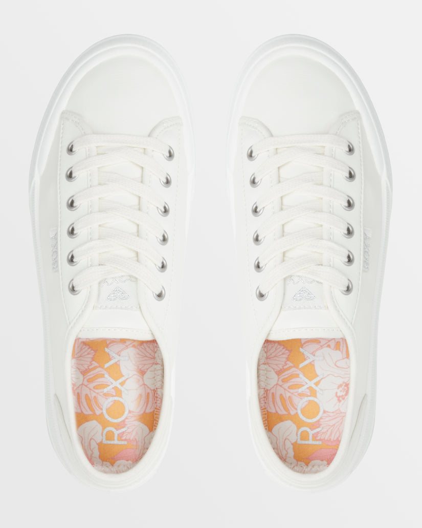 Women Roxy® Marina Sneakers White | SGIN-85931