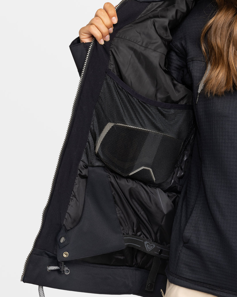 Women Roxy® Meade Snowboard Jackets Black | OZNH-59640