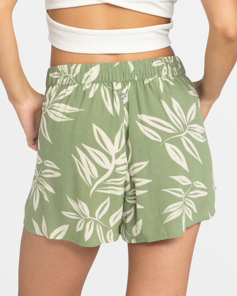 Women Roxy® Midnight Avenue Elastic Waist Shorts Green | EUBC-37126