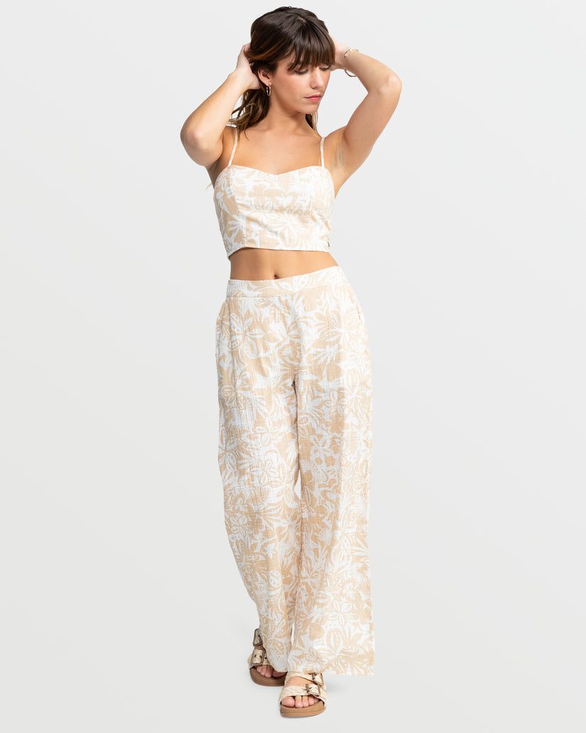 Women Roxy® Midnight Avenue Wide Leg Pants Apricot | KOJC-40786