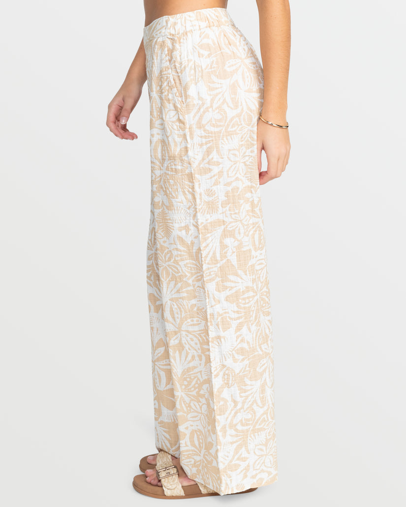 Women Roxy® Midnight Avenue Wide Leg Pants Apricot | KOJC-40786