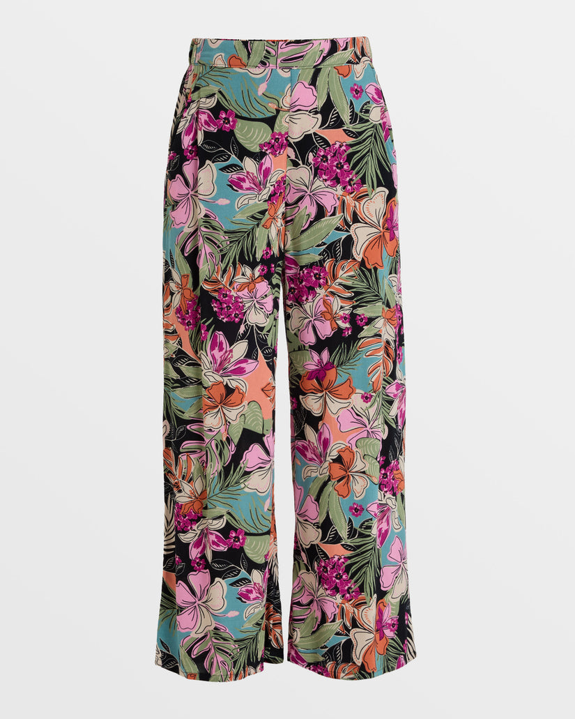Women Roxy® Midnight Avenue Wide Leg Pants Flower | VCWI-36120