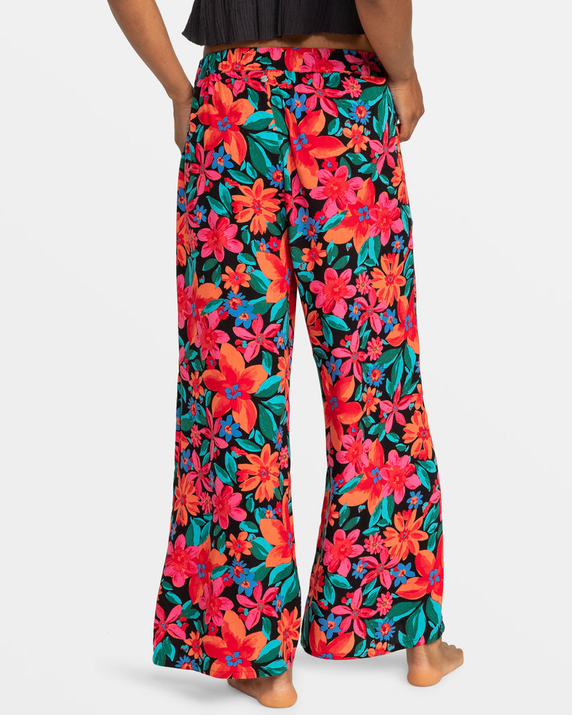 Women Roxy® Midnight Avenue Wide Leg Printed Pants Flower | COHS-10897