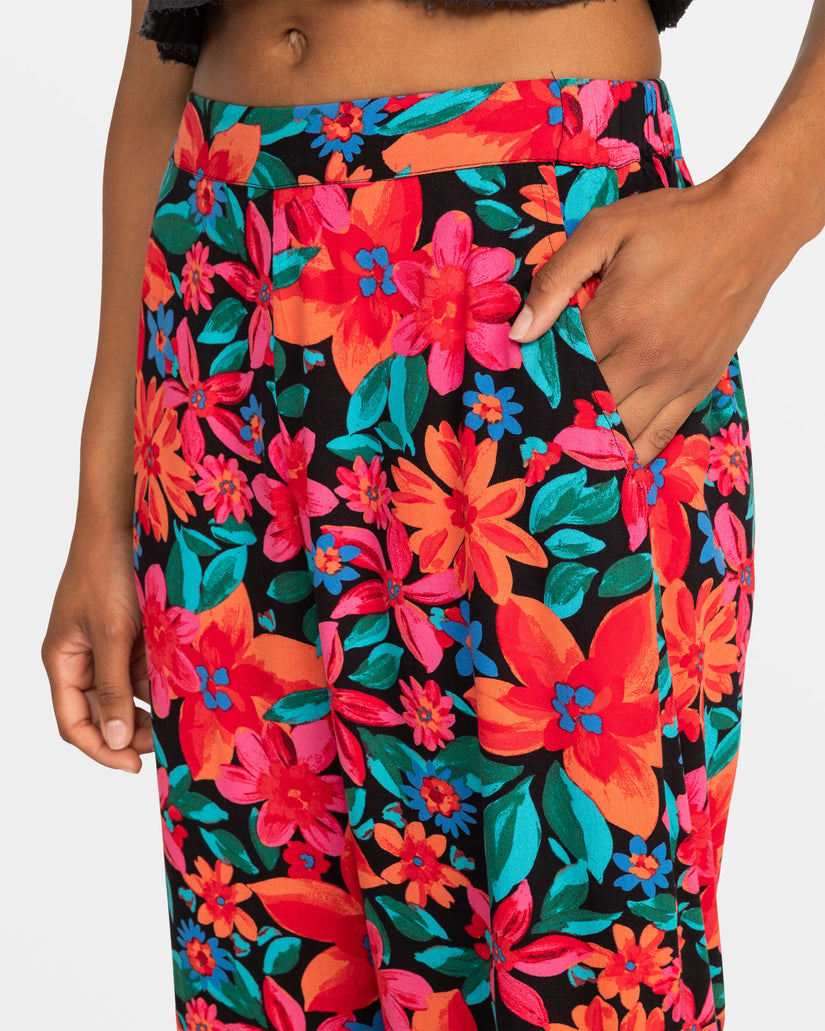 Women Roxy® Midnight Avenue Wide Leg Printed Pants Flower | COHS-10897