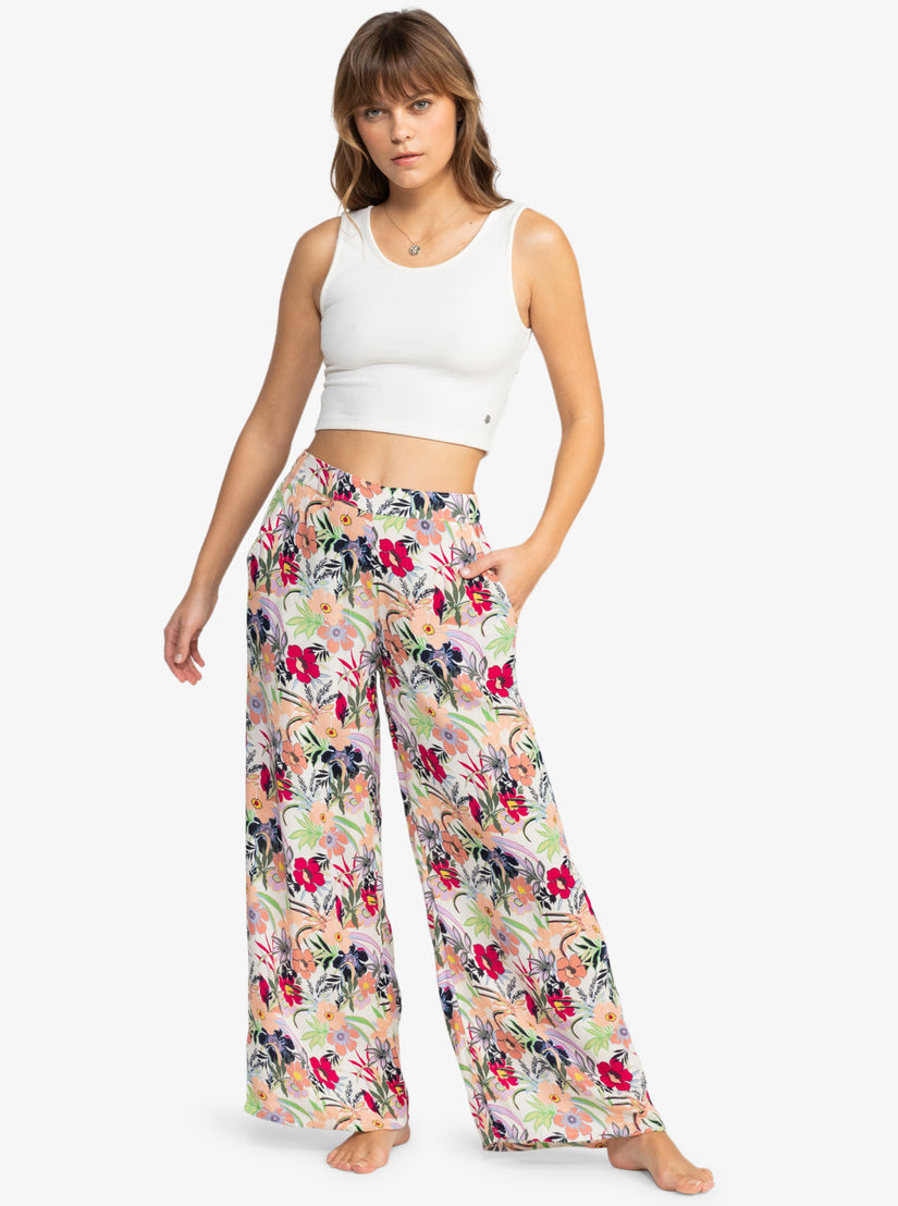 Women Roxy® Midnight New Avenue Lightweight Pants Flower | ZWGS-42186