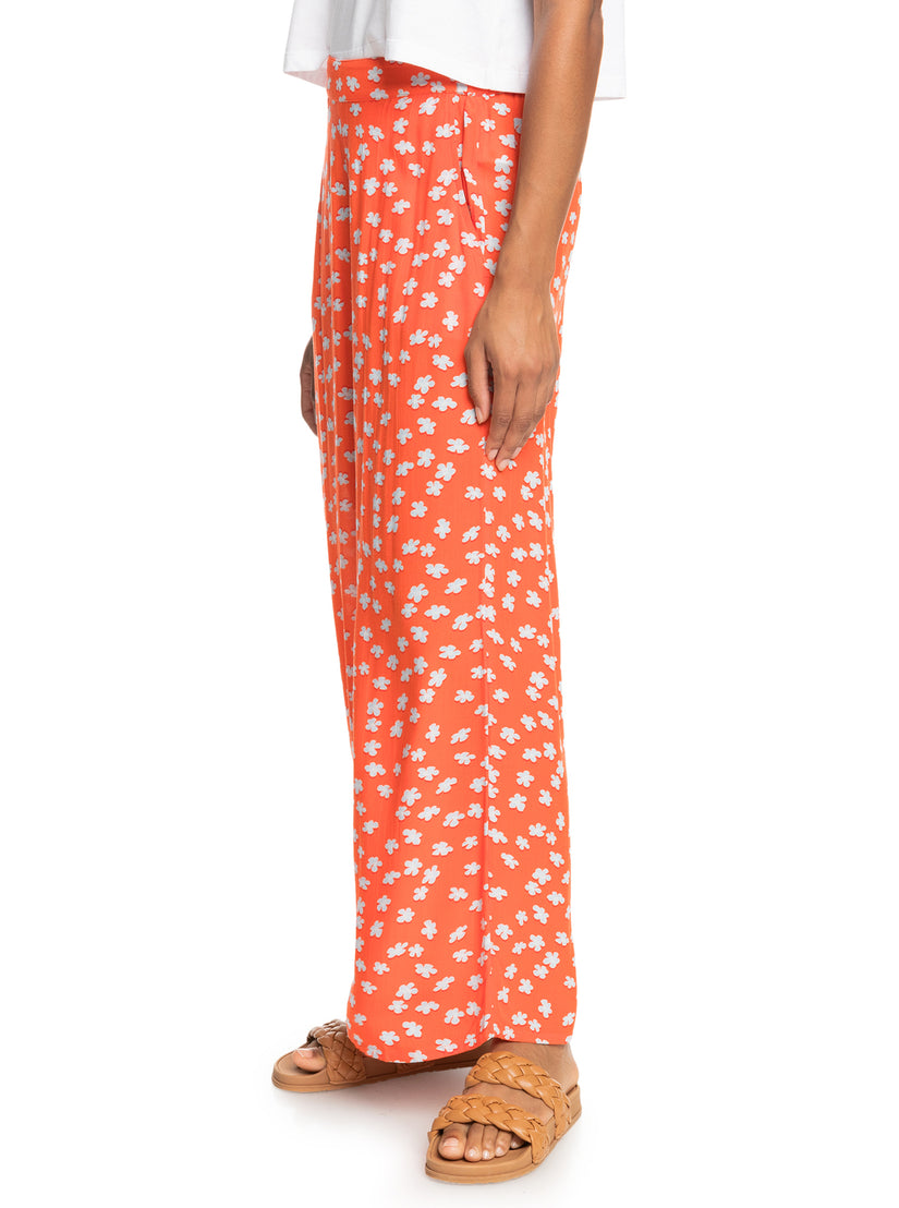 Women Roxy® Midnight New Avenue Wide Leg Pants Orange | RSJM-42891
