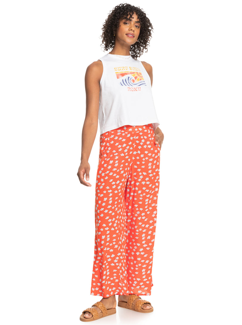 Women Roxy® Midnight New Avenue Wide Leg Pants Orange | RSJM-42891